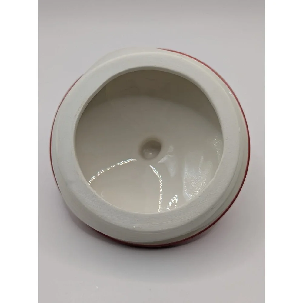Johanna Parker Carnival Cottage PEPPERMINT PENGUIN Ceramic Cookie Jar Canister